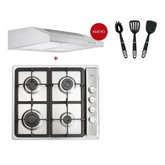 DUETTO PARRILLA A GAS DE 4 QUEMADORES EP 60 + CAMPANA TMX 60 PLUS+ TOOL KIT