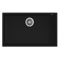 TARJA FREGADERO SQUARE TEGRANITE+ UNA CUBETA (80% CUARZO) 72.40 NEGRA